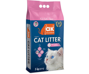 AK Cat Products Compact Cat Litter Baby Powder бентонитовый наполнитель для кошачьего туалета с ароматом детской пудры