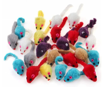 Chiwava Цветная плюшевая мышка игрушка для кота