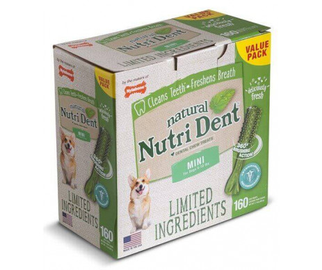 Nylabone Nutri Dent Natural натуральное жевательное лакомство для чистки зубов для собак, цена за 1шт