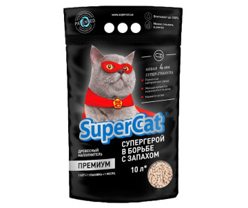 Super Cat с ароматизатором древесный наполнитель для кошачьего туалета