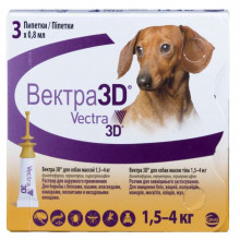 Ceva VECTRA 3D от блох и клещей капли на холку для собак, 1 шт