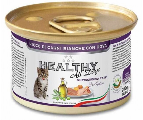 Healthy All days Cat Kitten White meat&eggs Pate 