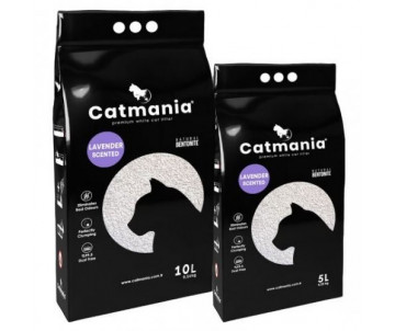 Catmania бентонитовый наполнитель для кошачьего туалета Лаванда + фиолетовые гранулы