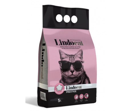 Lindocat Prestige Baby Powder крупный бентонитовый наполнитель для кошачьего туалета аромат детская присыпка
