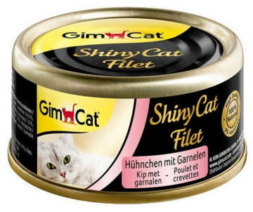 GimCat Shiny Cat Filet Adult Chicken Shrimps Gravy