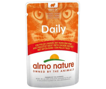 Almo Nature Daily Cat Adult Chicken Beef Jelly