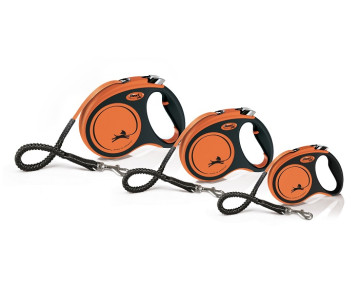 Flexi Xtreme Orange Рулетка для собак лента 8 м