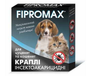 FIPROMAX BIO Капли от блох и клещей для котят и щенков, 1 пипетка