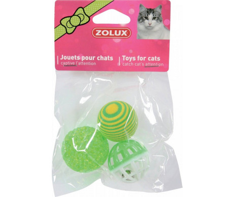 ZOLUX Игрушка для кота три разных шара 4 см