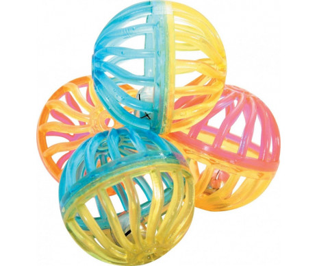 ZOLUX Игрушка для кота - набор 4 шарика с колокольчиками 