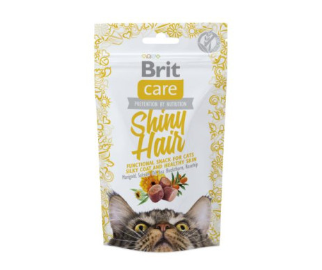 Brit Care Shiny Hair Лакомства с лососем для котов